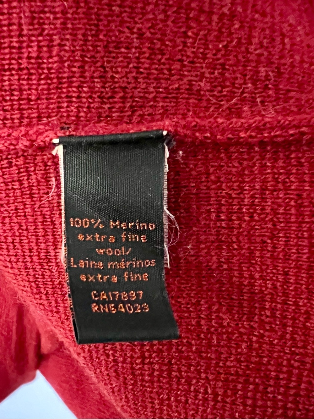 Banana Republic Vintage Men's Half-Zip Merino Wool Sweater Pull Over - Red - Picture 3 of 8